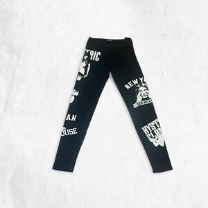Hysteric Glamour 2009 Black & white graphic leggings R-Rated “SEE NO EVIL”